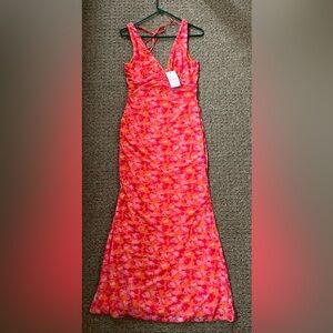 Beginning Boutique Pink Floral Maxi Dress